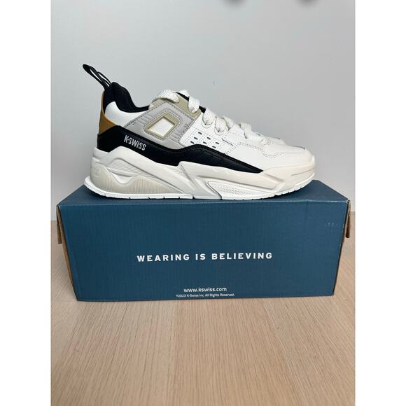 K-Swiss Techna Trainer Gray / White Sneaker - Size 7.5M - NEW - Picture 1 of 7